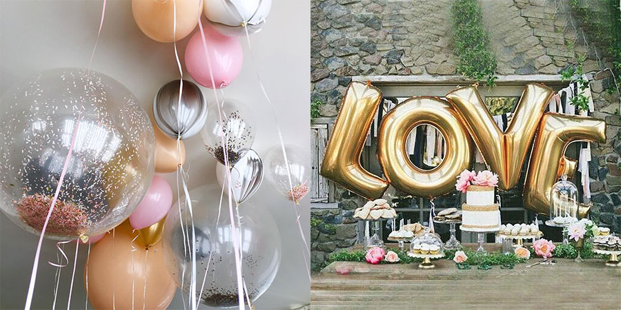 Воздушные шары на свадьбу с доставкой по СПб